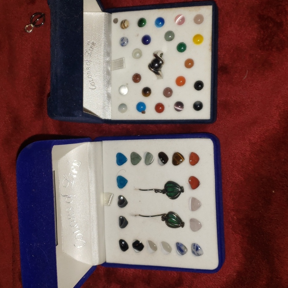 Interchangeable earrings and ring Colors of life